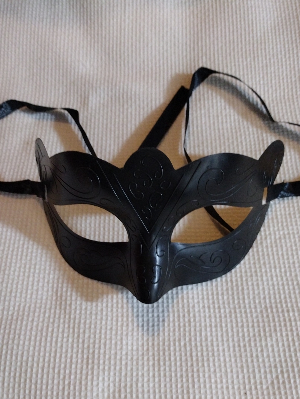 Black plastic  Venetian Masquerade Mask